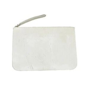 Mansur Gavriel White Leather Clutch Purse